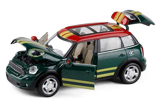Green /White Kids 1:28 Scale Diecast Mini Cooper Countryman Toy ...